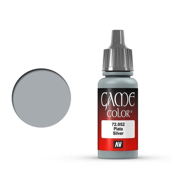 AV72052-OLD Vallejo Game Colour Silver 17 ml Acrylic Paint [72052] - Old Formulation
