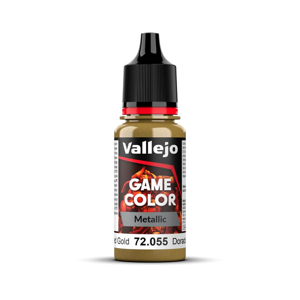 AV72055 Vallejo Game Colour Metal Polished Gold 18ml Acrylic Paint - New Formulation