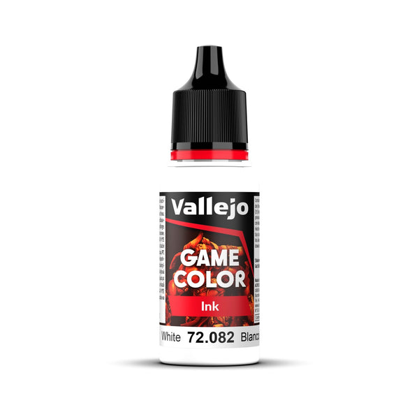 AV72082 Vallejo Game Colour Ink White 18ml Acrylic Paint - New Formulation