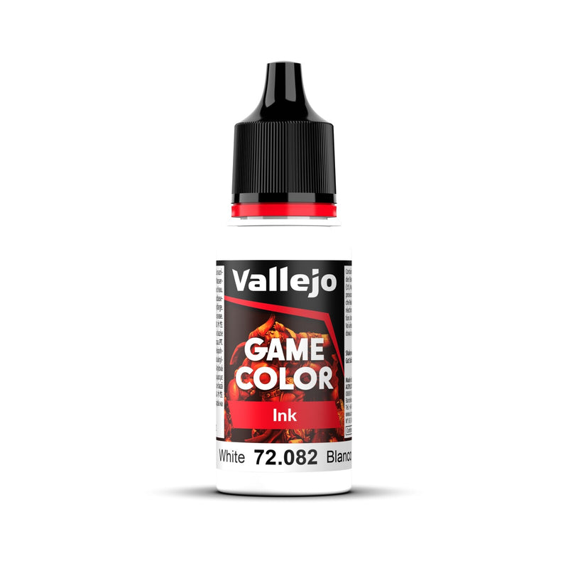 AV72082 Vallejo Game Colour Ink White 18ml Acrylic Paint - New Formulation