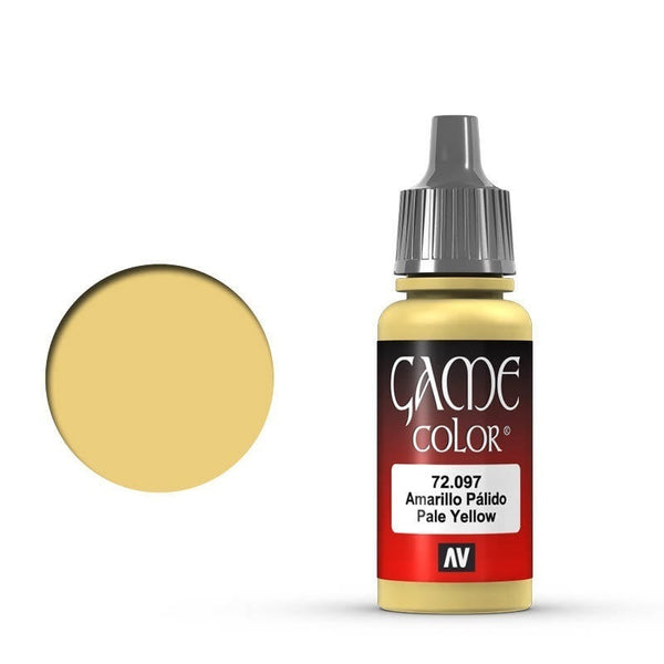 AV72097-OLD Vallejo Game Colour Pale Yellow 17 ml Acrylic Paint [72097] - Old Formulation