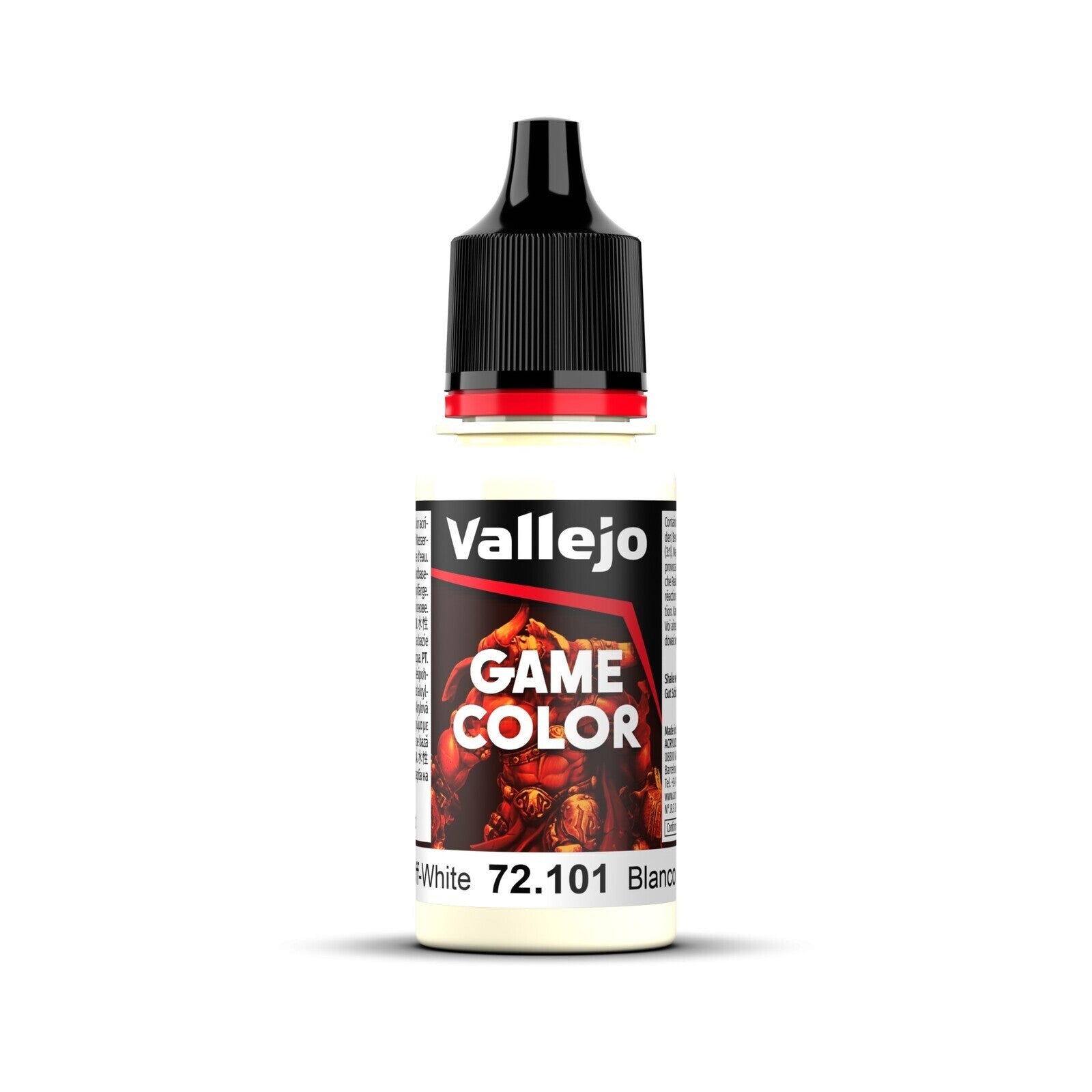 AV72101 Vallejo Game Colour Off White 18ml Acrylic Paint - New Formulation Vallejo