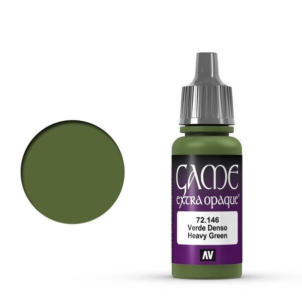 AV72146-OLD Vallejo Game Colour Extra Opaque Heavy Green 17 ml Acrylic Paint [72146] - Old Formulation
