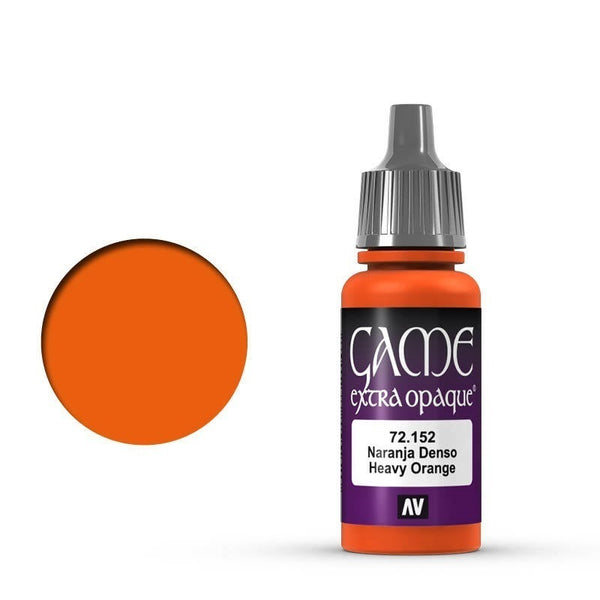 AV72152-OLD Vallejo Game Colour Extra Opaque Heavy Orange 17 ml Acrylic Paint [72152] - Old Formulation