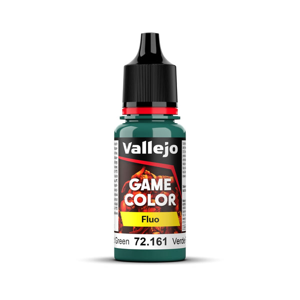 AV72161 Vallejo Game Colour Fluorescent Cold Green 18ml Acrylic Paint - New Formulation