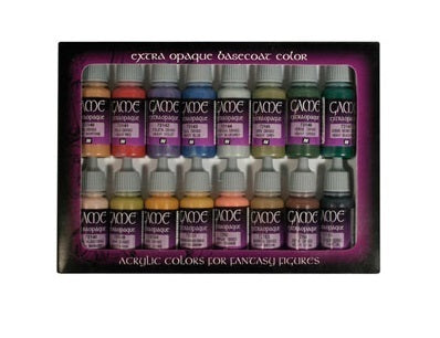 AV72290 Vallejo Game Colour Extra Opaque 16 Colour Set Acrylic Paint [72290]