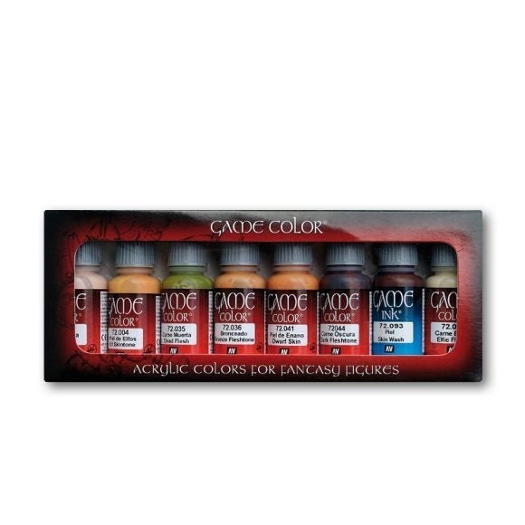AV72295 Vallejo Game Colour Skintones 8 Colour Set Acrylic Paint [72295]