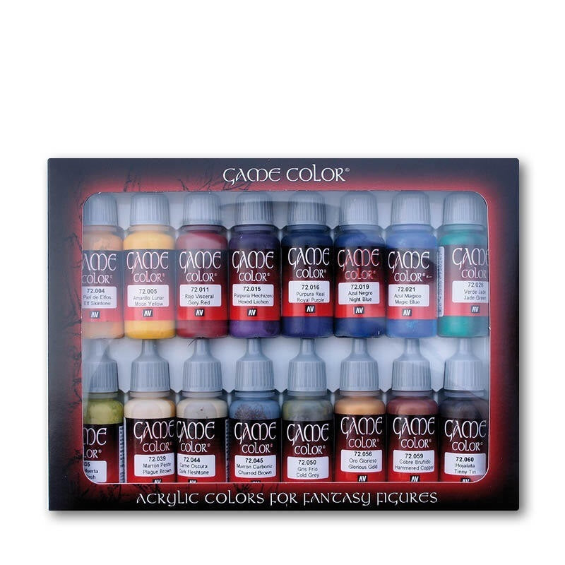 AV72298 Vallejo Game Colour Advanced 16 Colour Set Acrylic Paint [72298] Vallejo
