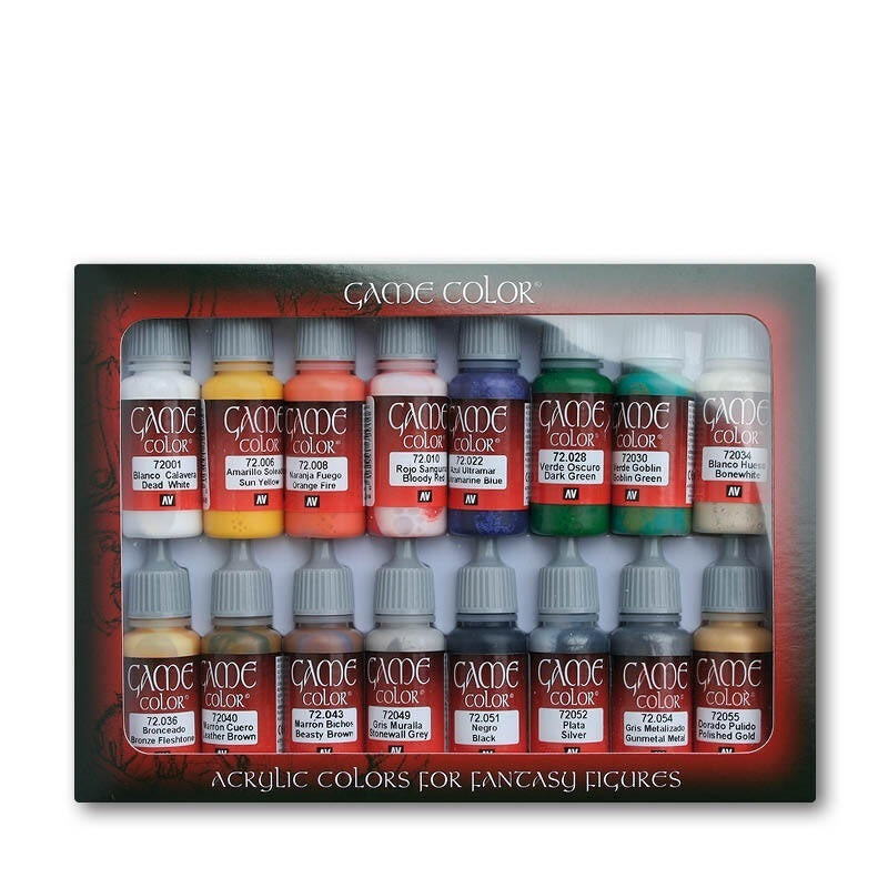 AV72299 Vallejo Game Colour Introduction 16 Colour Set Acrylic Paint [72299] Vallejo