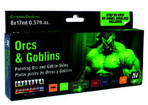 AV72304 Vallejo Game Colour Orcs & Goblins 8 Colour Set Acrylic Paint [72304]