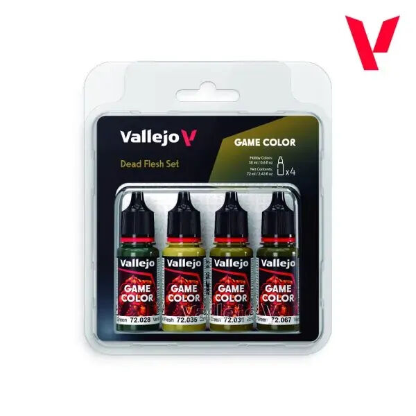 Vallejo Game Colour Dead Flesh Set (4 Colours) Acrylic Paint Set