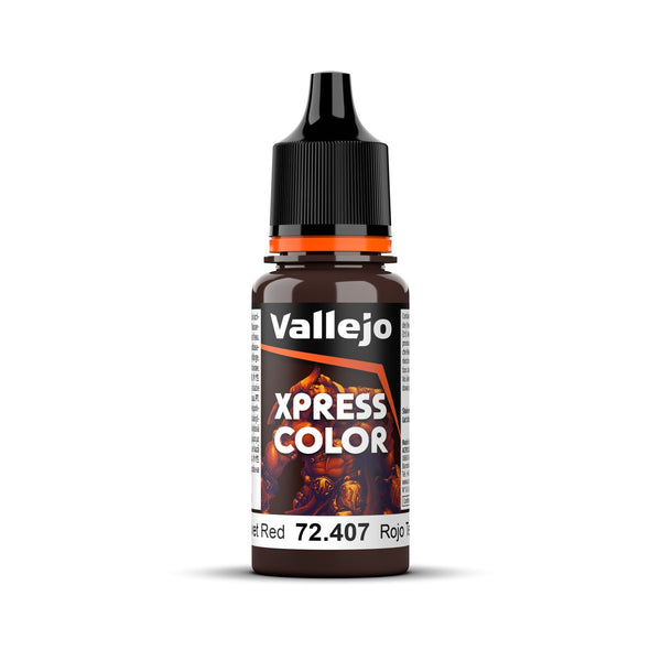 AV72407 Vallejo Game Colour Xpress Color Velvet Red 18ml Acrylic Paint - New Formulation