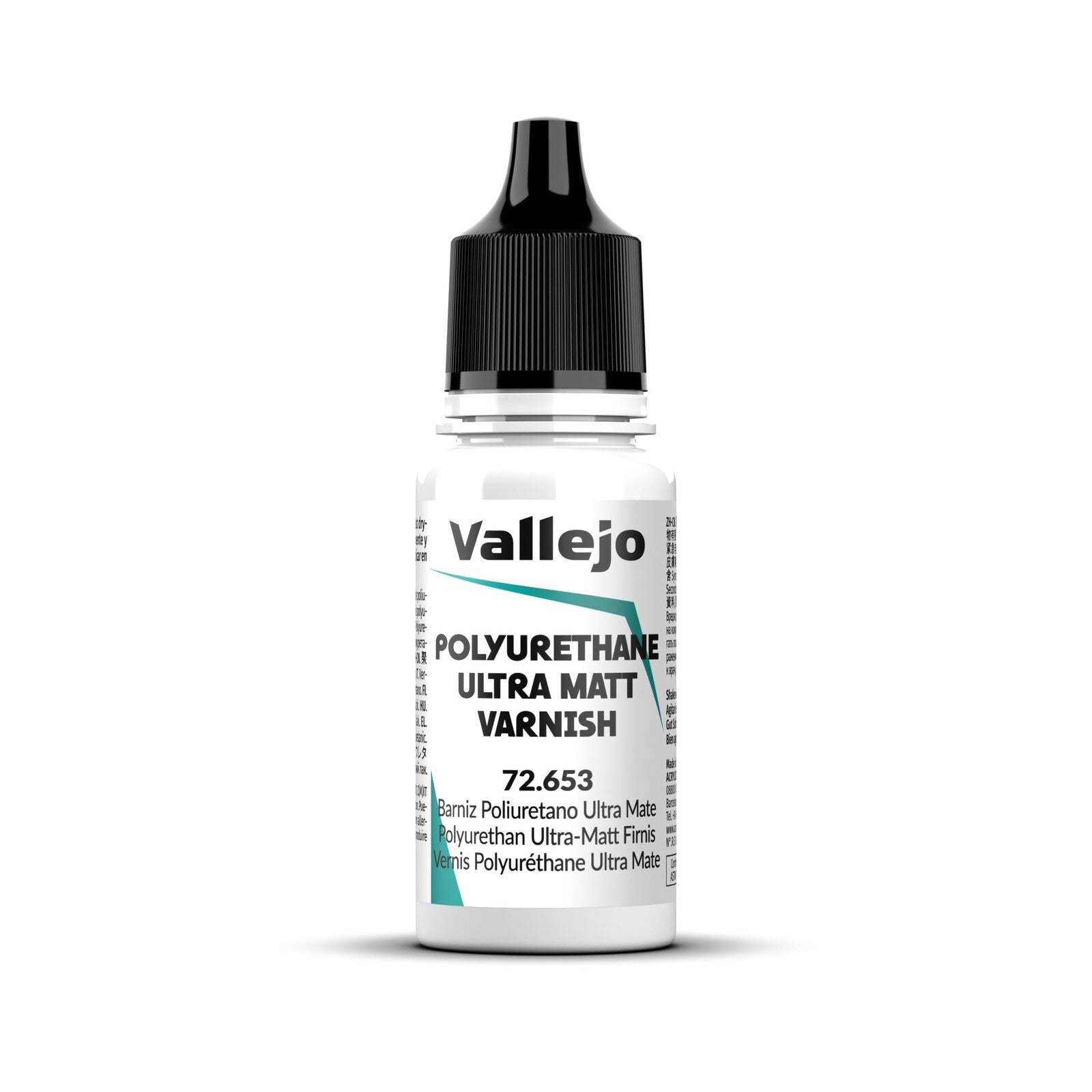AV72653 Vallejo Game Colour Polyurethane Ultra Matt Varnish 18ml Acrylic Paint - New Formulation Vallejo