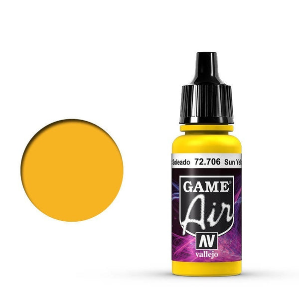 AV72706 Vallejo Game Air Sunblast Yellow 17 ml Acrylic Airbrush Paint [72706]