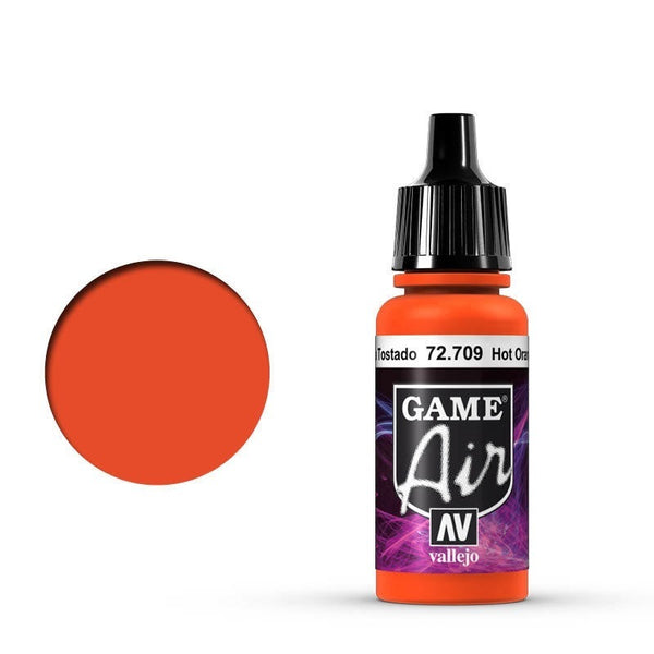 AV72709 Vallejo Game Air Hot Orange 17 ml Acrylic Airbrush Paint [72709]