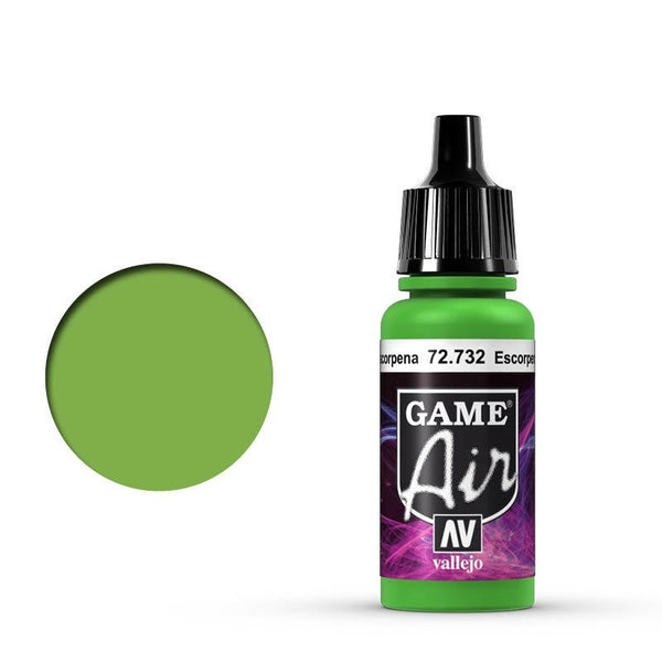 AV72732 Vallejo Game Air Scorpy Green 17 ml Acrylic Airbrush Paint [72732]