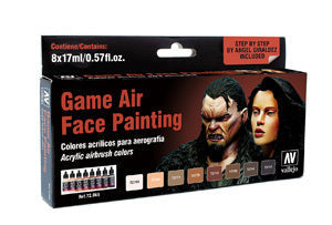 AV72865 Vallejo Game Air Special Set Face Painting (by Angel Giraldez) 8 Colour Set [72865] Vallejo