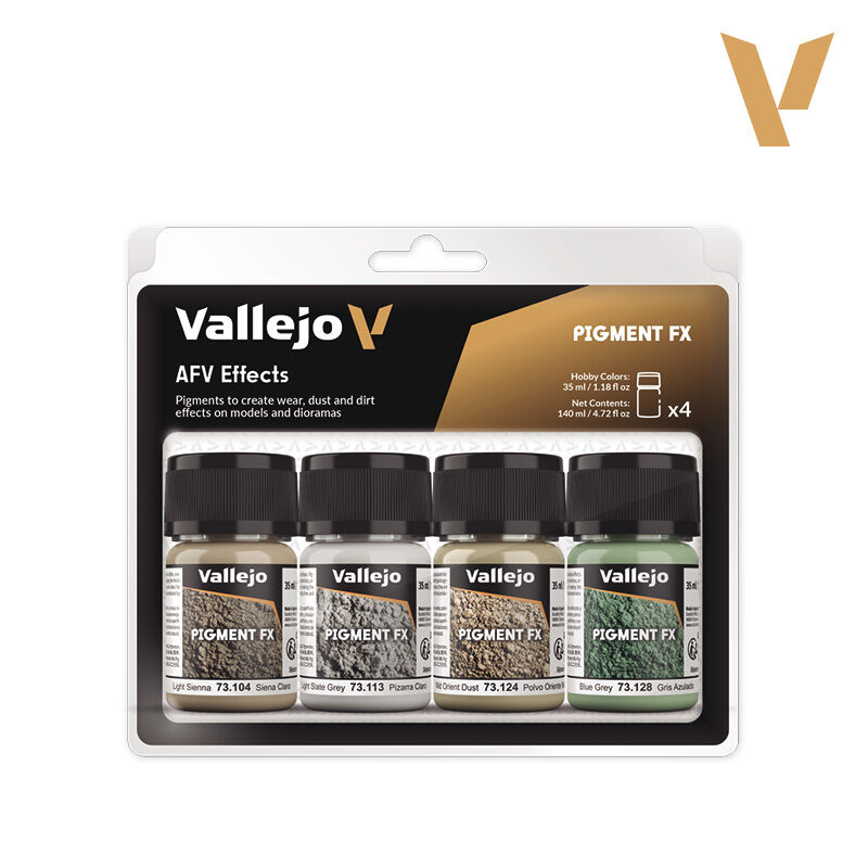 Vallejo Pigment FX: AFV Effects 4 Colour Set
