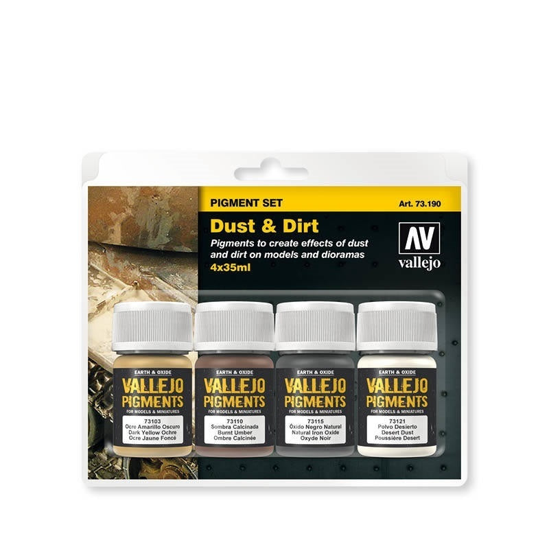 AV73190 Vallejo Pigments Set Dust & Dirt 4 x 35ml [73190] Vallejo