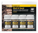 AV73191 Vallejo Pigments Set Mud & Sand 4 x 35ml [73191] Vallejo