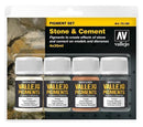 AV73192 Vallejo Pigments Set Stone & Cement 4 x 35ml [73192] Vallejo