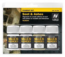 AV73193 Vallejo Pigments Set Soot & Ashes 4 x 35ml [73193] Vallejo