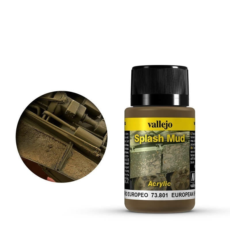 AV73801 Vallejo Weathering Effects European Splash Mud 40 ml [73801] Vallejo