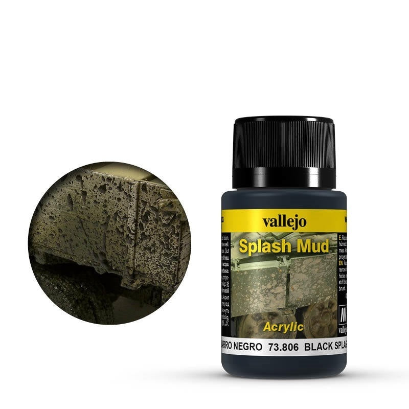 AV73806 Vallejo Weathering Effects Black Splash Mud 40 ml [73806]