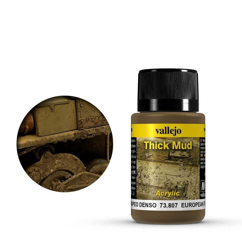AV73807 Vallejo Weathering Effects European Thick Mud 40 ml [73807] Vallejo
