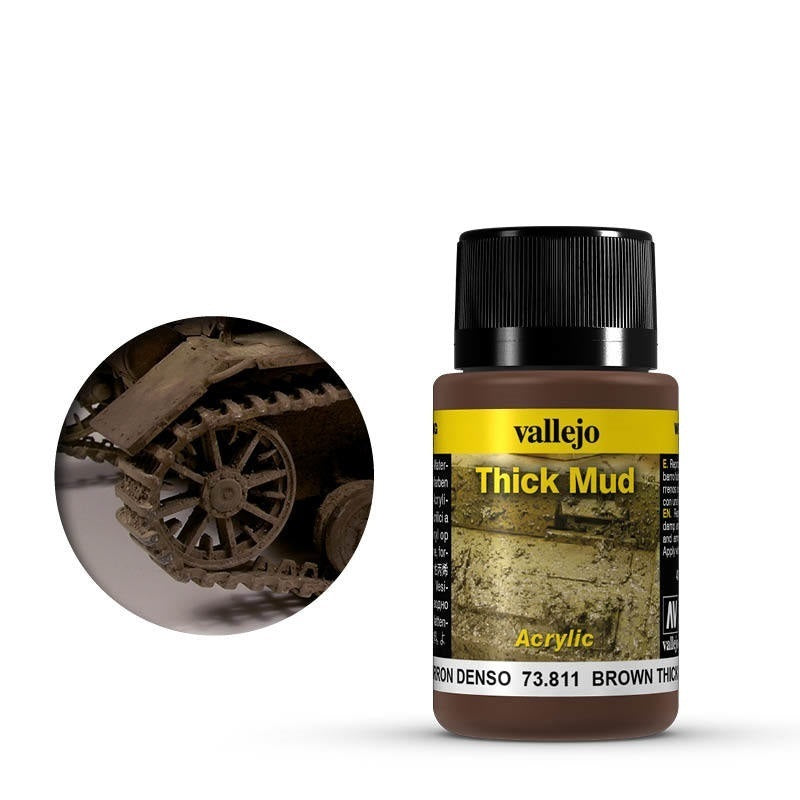 AV73811 Vallejo Weathering Effects Brown Thick Mud 40 ml [73811] Vallejo