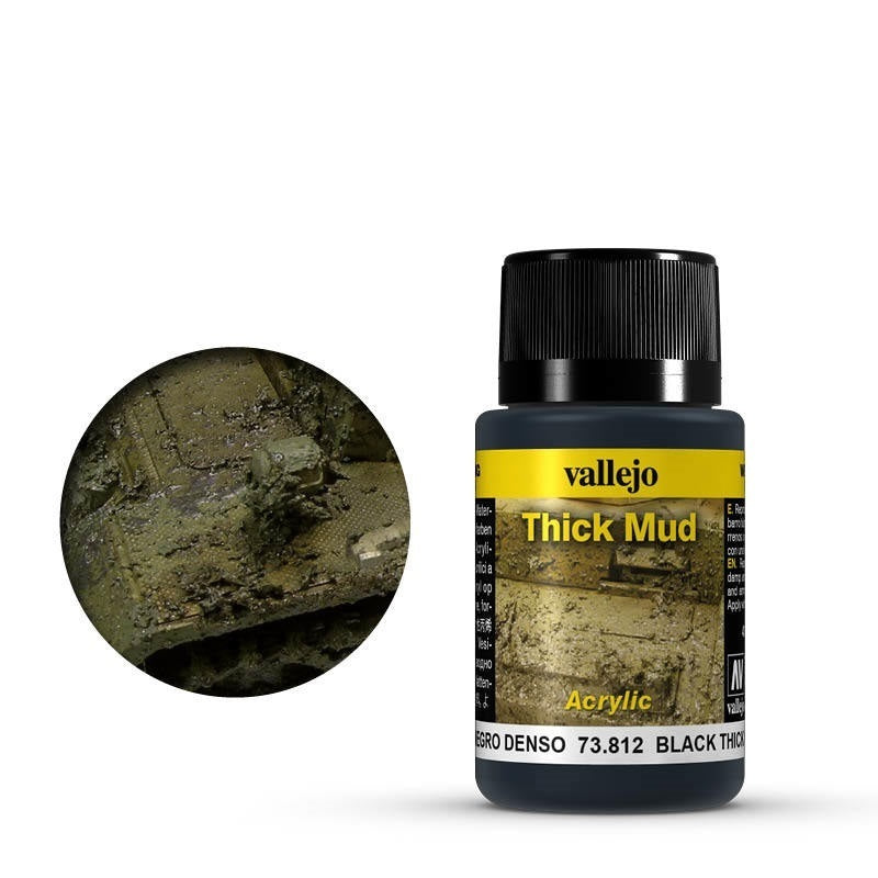 AV73812 Vallejo Weathering Effects Black Thick Mud 40 ml [73812] Vallejo