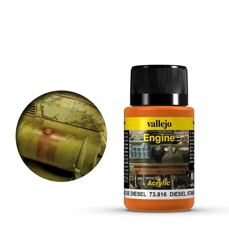 AV73816 Vallejo Weathering Effects Diesel Stains 40 ml [73816] Vallejo
