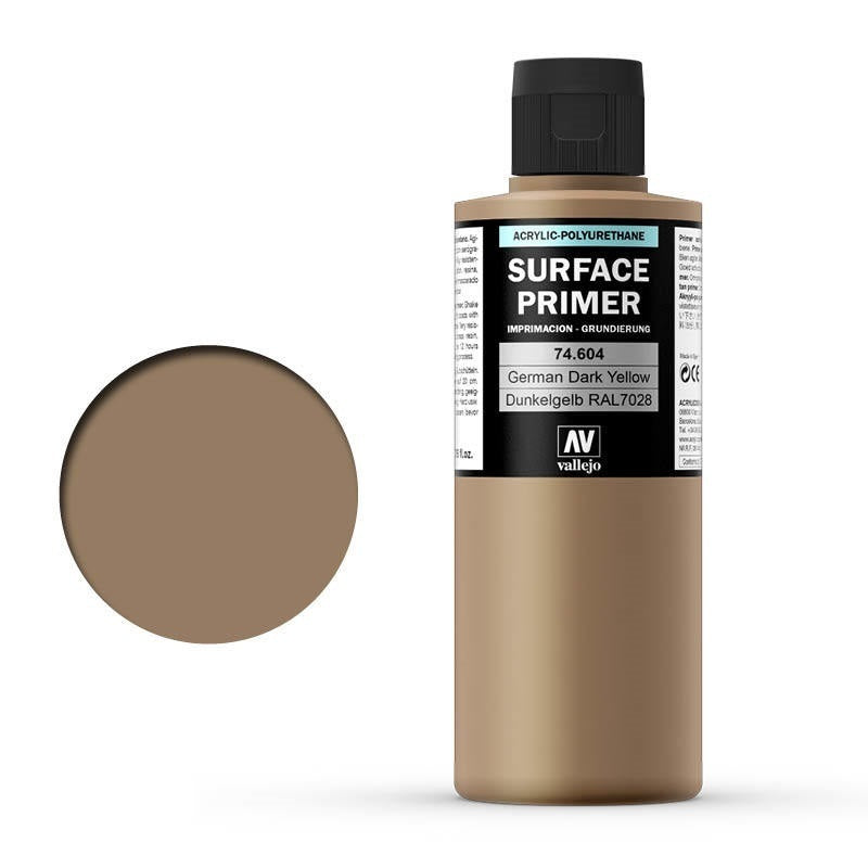 AV74604 Vallejo Surface Primer German Dark Yellow 200 ml [74604] Vallejo