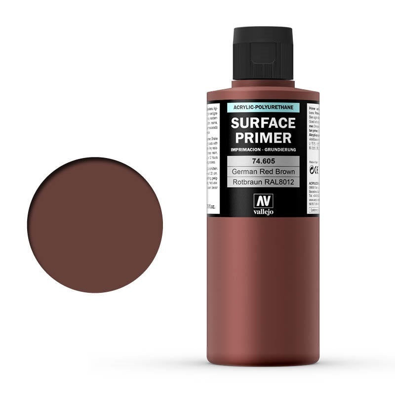 AV74605 Vallejo Surface Primer German Red Brown 200 ml [74605] Vallejo