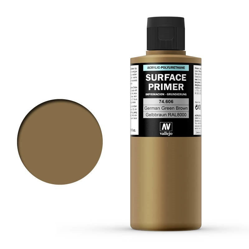 AV74606 Vallejo Surface Primer German Green Brown 200 ml [74606] Vallejo