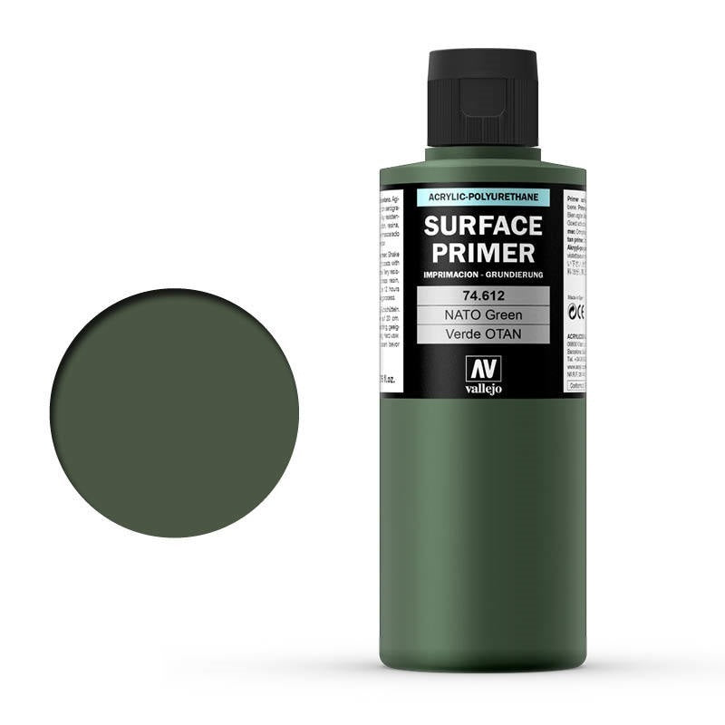 AV74612 Vallejo Surface Primer Color NATO Green 200 ml [74612] Vallejo