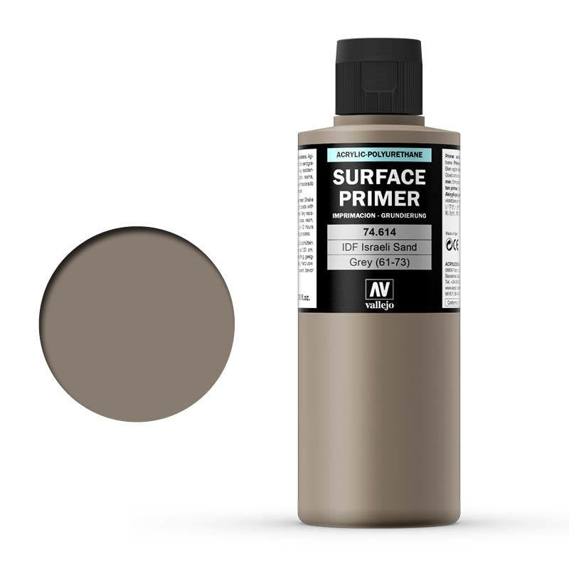 AV74614 Vallejo Surface Primer Color IDF Israel­ Sand Grey 61-73 200 ml [74614] Vallejo