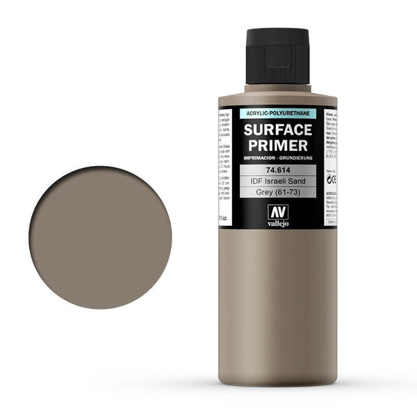 AV74614 Vallejo Surface Primer Color IDF Israel­ Sand Grey 61-73 200 ml [74614]