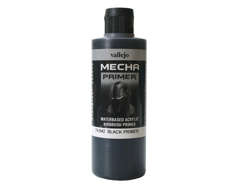 AV74642 Vallejo Mecha Colour Black Primer 200ml [74642] Vallejo