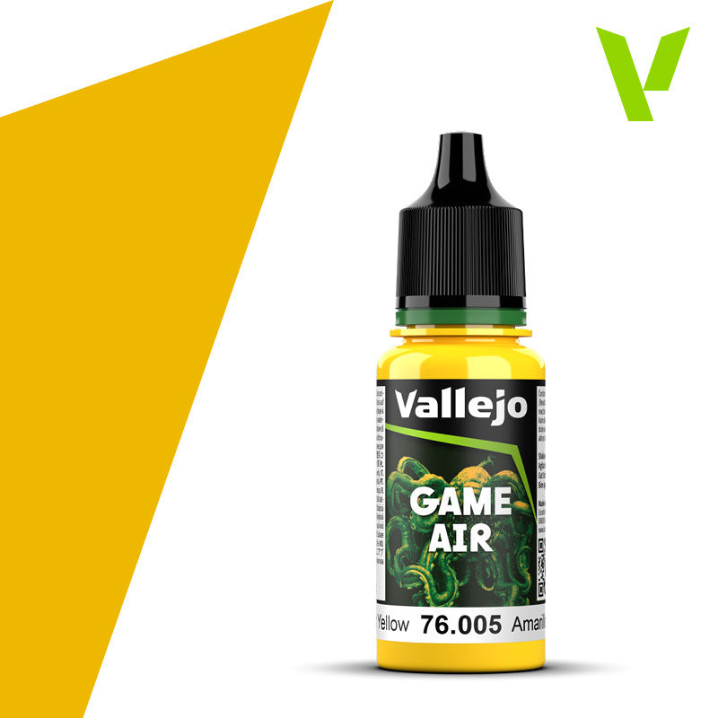 AV76005 Vallejo Game Air Moon Yellow 18 ml Acrylic Paint - New Formulation Vallejo