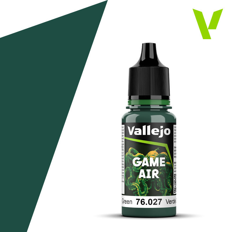 AV76027 Vallejo Game Air Scurvy Green 18 ml Acrylic Paint - New Formulation Vallejo