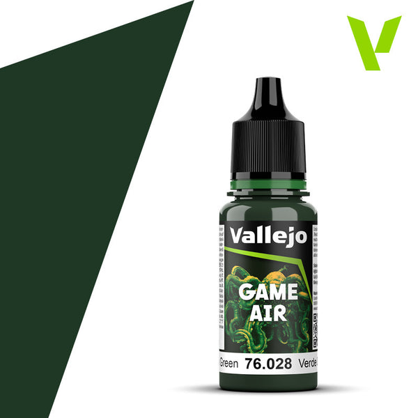 AV76028 Vallejo Game Air Dark Green 18 ml Acrylic Paint - New Formulation