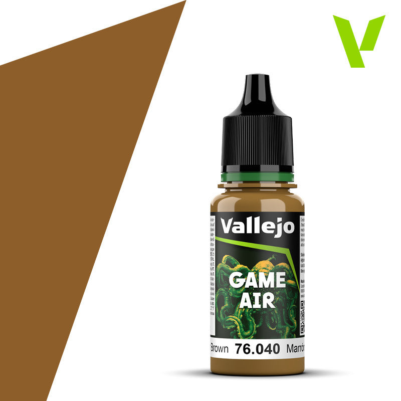 AV76040 Vallejo Game Air Leather Brown 18 ml Acrylic Paint - New Formulation