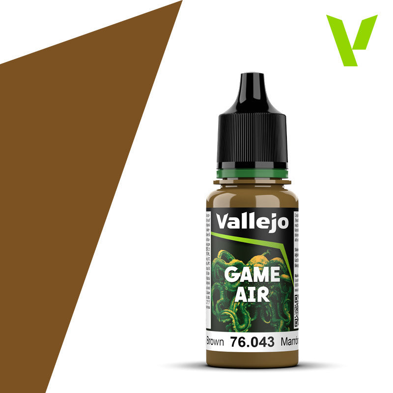 AV76043 Vallejo Game Air Beasty Brown 18 ml Acrylic Paint - New Formulation Vallejo