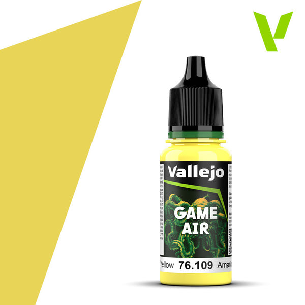 AV76109 Vallejo Game Air Toxic Yellow 18 ml Acrylic Paint - New Formulation