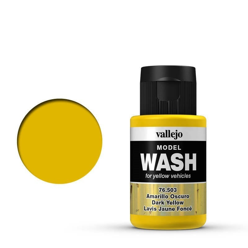 AV76503 Vallejo Model Wash Dark Yellow 35 ml Acrylic Paint [76503] Vallejo