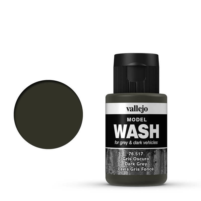 AV76517 Vallejo Model Wash Dark Grey 35 ml Acrylic Paint [76517] Vallejo