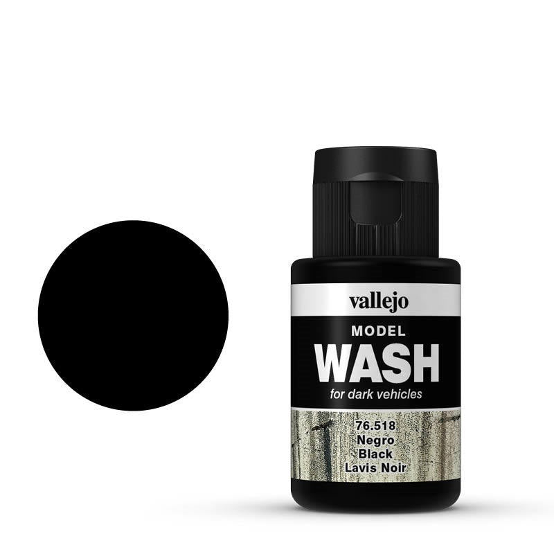AV76518 Vallejo Model Wash Black 35 ml Acrylic Paint [76518] Vallejo