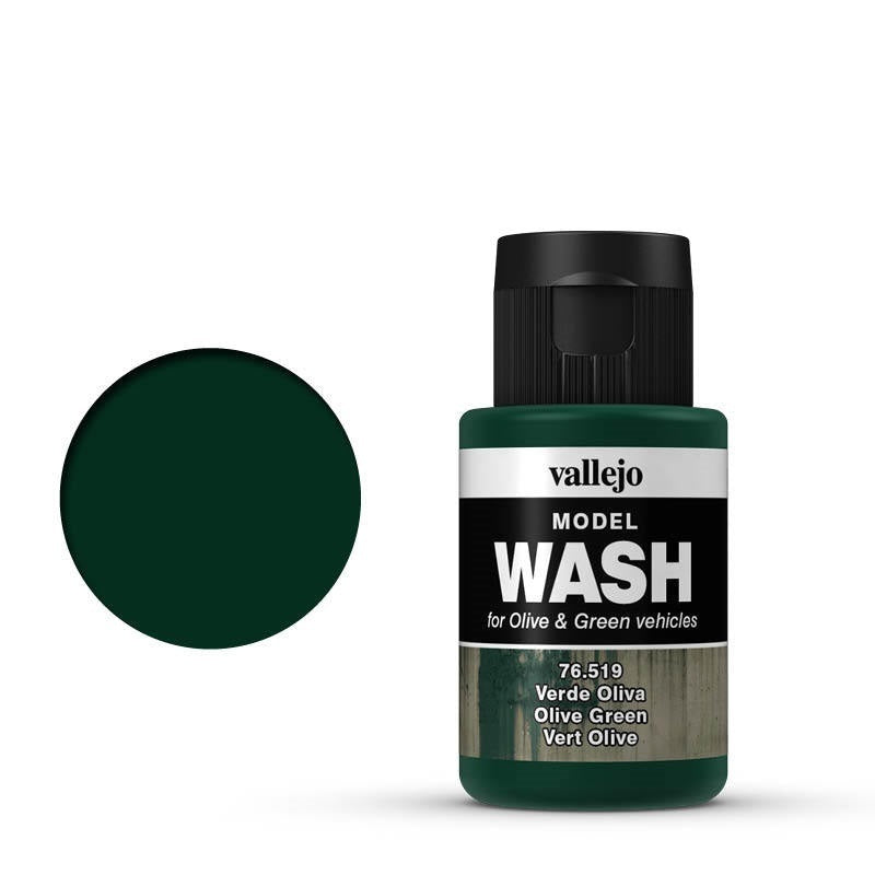 AV76519 Vallejo Model Wash Olive Green 35 ml Acrylic Paint [76519] Vallejo