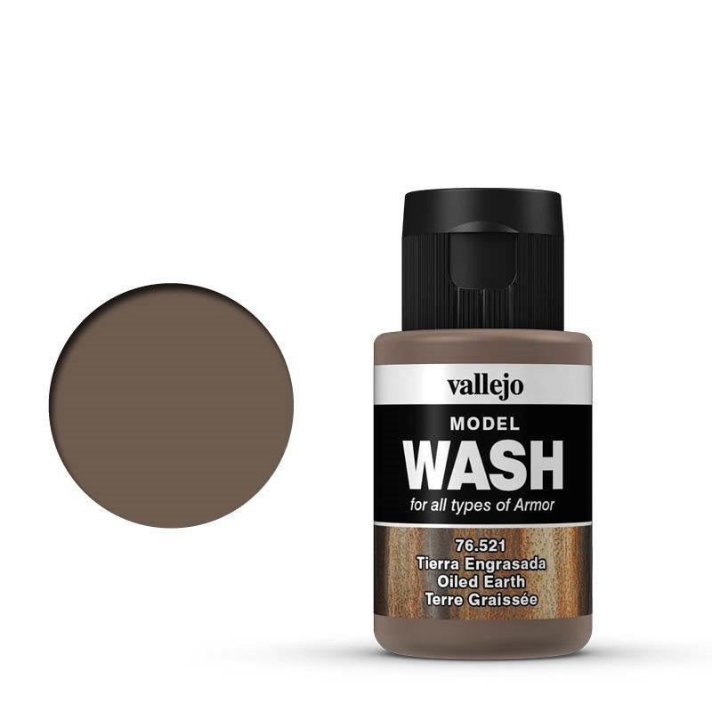 AV76521 Vallejo Model Wash Oiled Earth 35 ml Acrylic Paint [76521] Vallejo